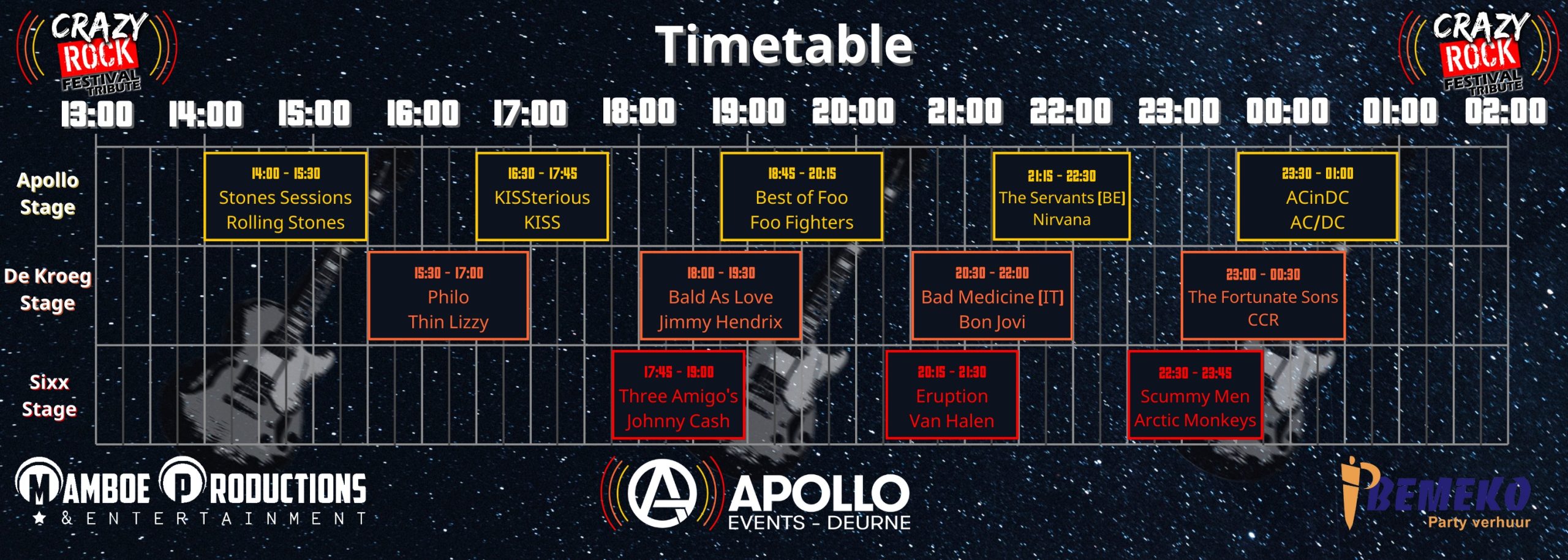 TimeTable CrazyRockFestival 2024 TimeTable CrazyRockFestival 2024